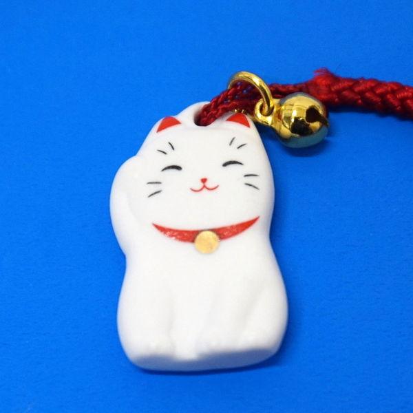 金運来福招き猫ねつけ 高さ3cm 20個セット/ 根付 招き猫 陶器