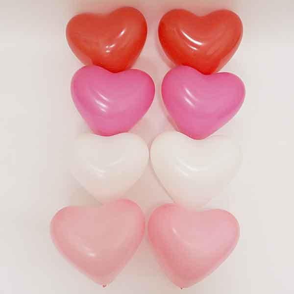 天然ゴム風船 10インチ ハート型風船4色 赤 白 ピンク ローズピンク 100ヶ ブライダル用 風船のみ バルーン 動画有 No 9712 販促イベント屋 通販 Yahoo ショッピング