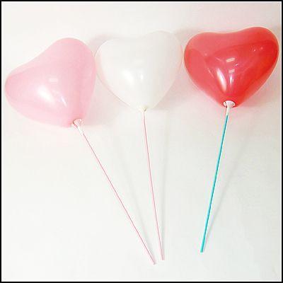 天然ゴム風船 10インチ ブライダル用4色 赤 白 ピンク ローズピンク ハート型風船 100ヶ 40cmパイプ棒付 バルーン 動画有 No 9790 販促イベント屋 通販 Yahoo ショッピング