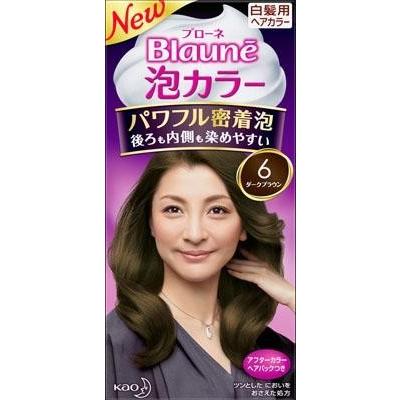 花王 ブローネ泡カラー 6 ダークブラウン 1組×24個 (爆買) : 紀州