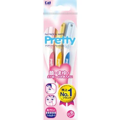 貝印カミ プリティー　フレッシュＬ　ＦＡＣＥ＆ＮＡＰＥ 3本×200個   【送料無料】 貝印カミ プリティー フレッシュL FACE＆NAPE 3本×200個