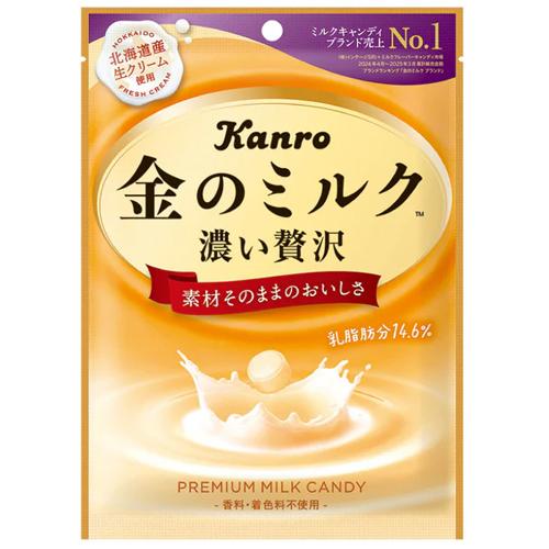 カンロ　金のミルクキャンディ　80ｇ×48個（1ケース）飴/あめ/キャンデー/キャンディ カンロ 金のミルクキャンディ 80g×48個（1ケース）飴/あめ/キャンデー