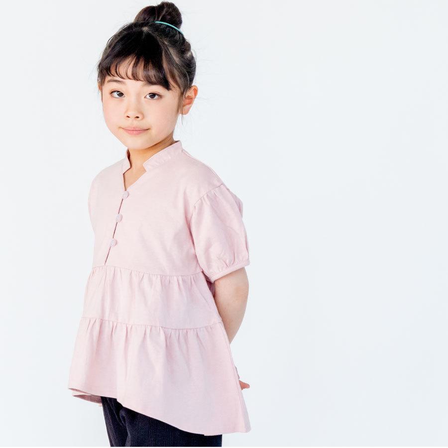 ever closet 【 SALE 32%OFF】子供服 フリルチュニックトップス 半袖 T 