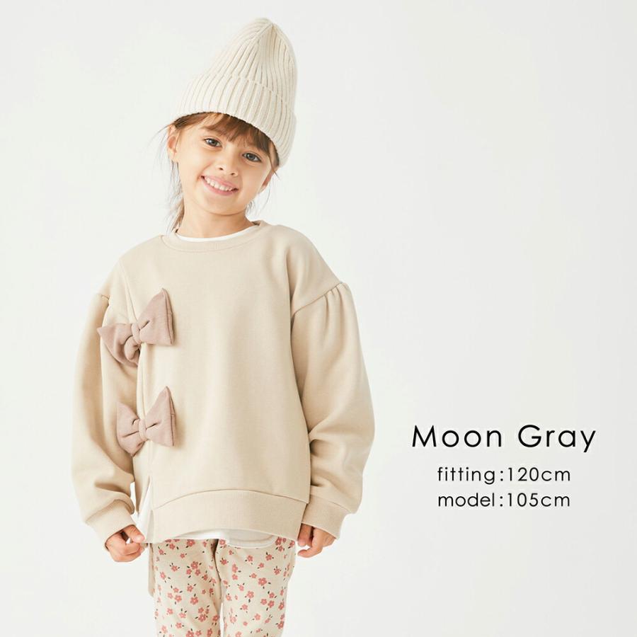 長袖 子供服 裏起毛トレーナー リボン 子ども服 こども服 キッズ  