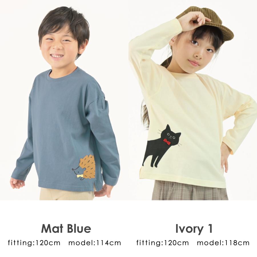 Tシャツ 子供服 どうぶつTシャツ 長袖 ロンT キッズ 長袖Tシャツ 女の子 男の子 綿 コットン パンダ ネコ 90 100 110 120 130 140 春夏｜evercloset｜13