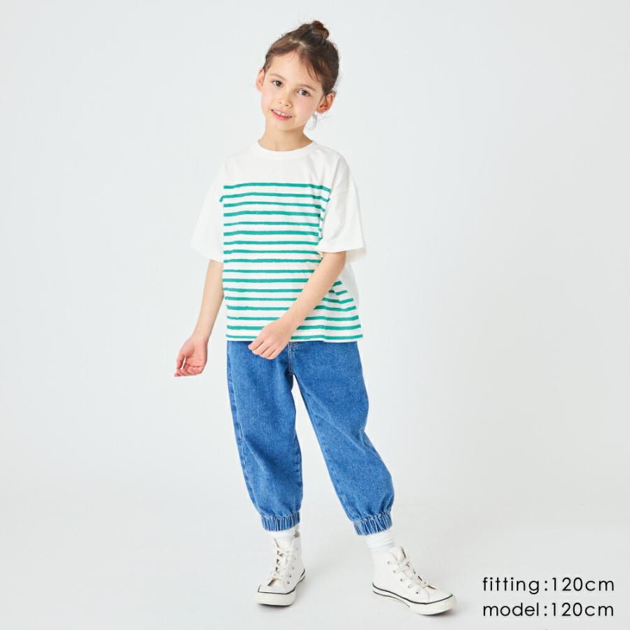 Tシャツ 子供服 パネル ボーダー キッズ 女の子 男の子 半袖tシャツ ベビー 子供 夏 夏物 トップス ティーシャツ 半袖ティーシャツ キッズtシャツ 綿 24SS｜evercloset｜23