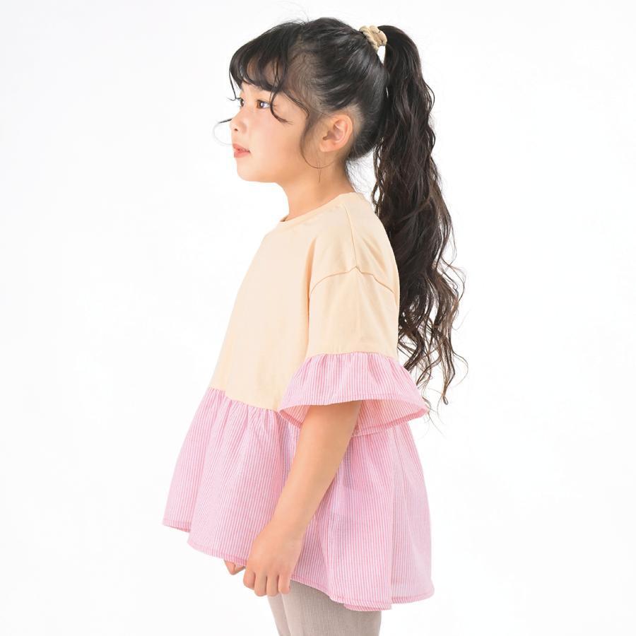 子供服 ふんわり揺れるフレア袖トップス 子ども服 こども服 キッズ トップス 半袖 女の子 90 100 110 120 130 140 ever closet エバクロ 春夏｜evercloset｜13