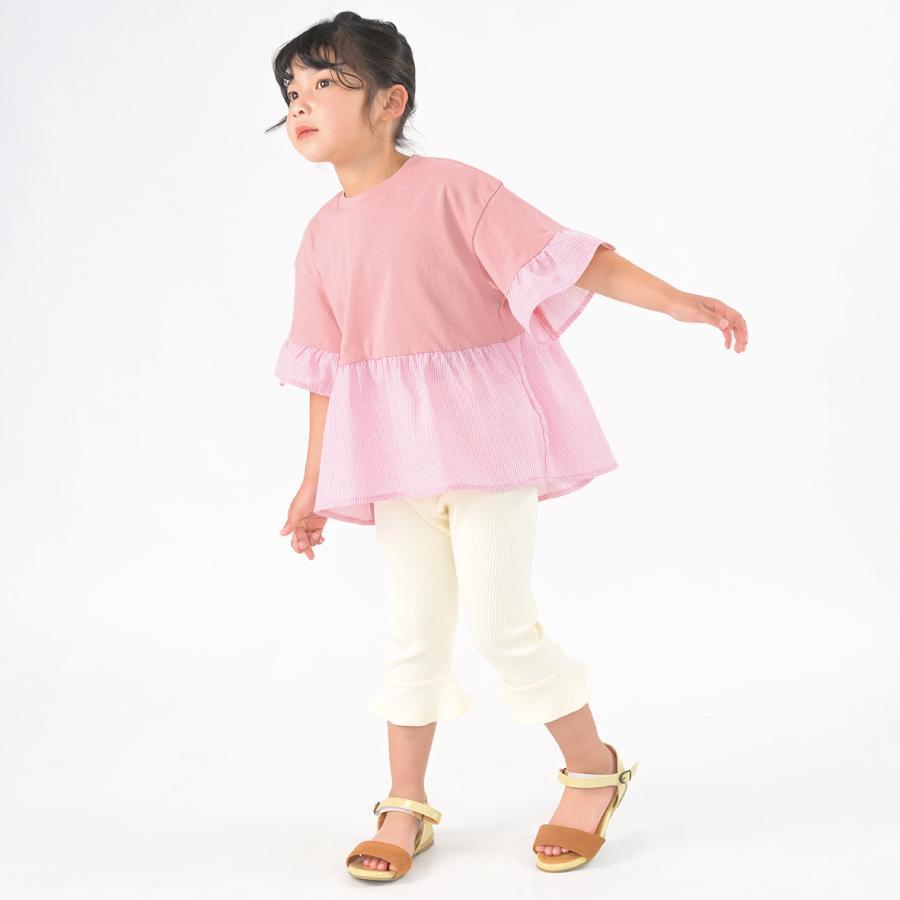 子供服 ふんわり揺れるフレア袖トップス 子ども服 こども服 キッズ トップス 半袖 女の子 90 100 110 120 130 140 ever closet エバクロ 春夏｜evercloset｜07