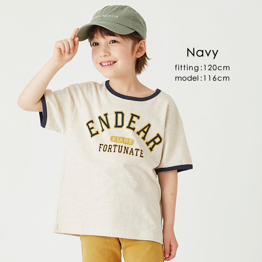 ever closet（エバークローゼット） 子ども服 カレッジ ロゴ 半袖 T