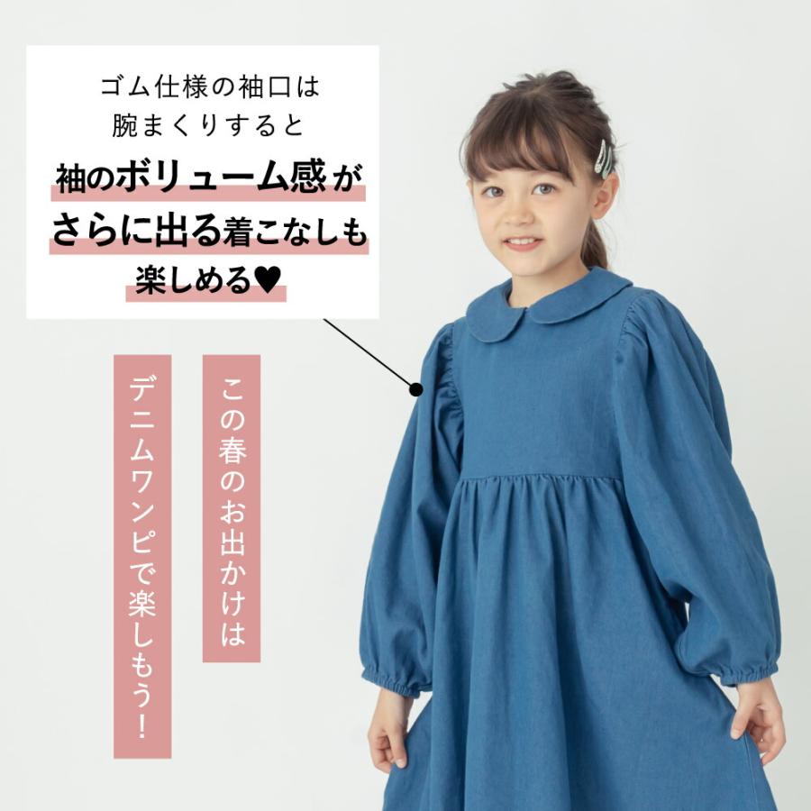 【新品送料込】elu エル　デニムワンピース　baby style labo LBC（エルビーシー） ワンピース デニムジップ深Vネックワンピース