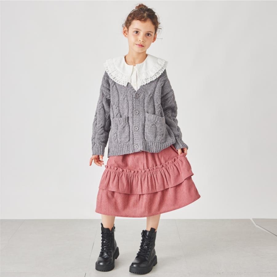 handmade * hanahaneコーデュロイ  キッズスカート p 90 ever closet（エバークローゼット） 子供服 スカート キッズ 子供 子供