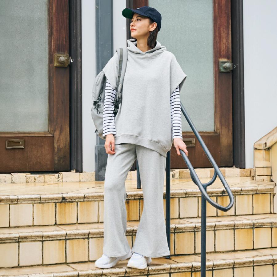 レディースファッション スウェット 上下セット 半袖 パンツ 長ズボン