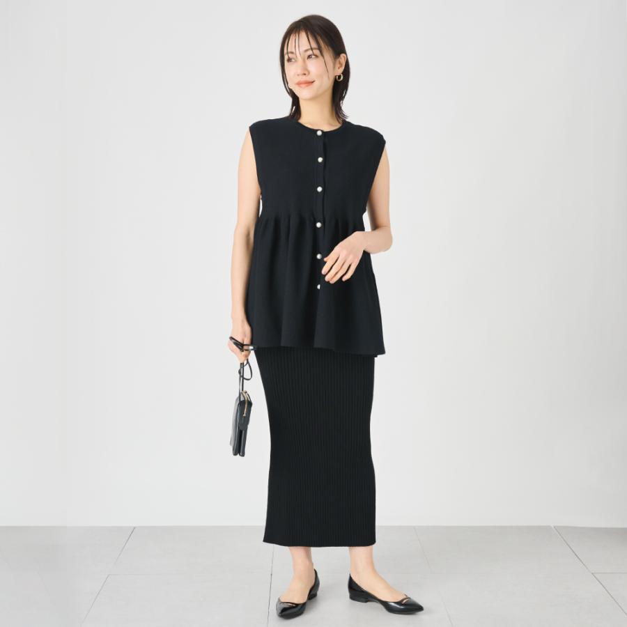 レディースファッション ペプラム ニット ジレ トップス ベスト
