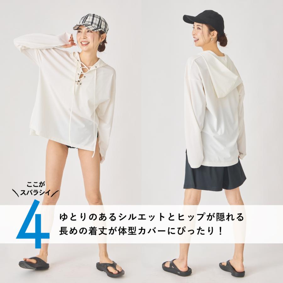 レディースファッション ポンチョ ラッシュガード 水着 トップス