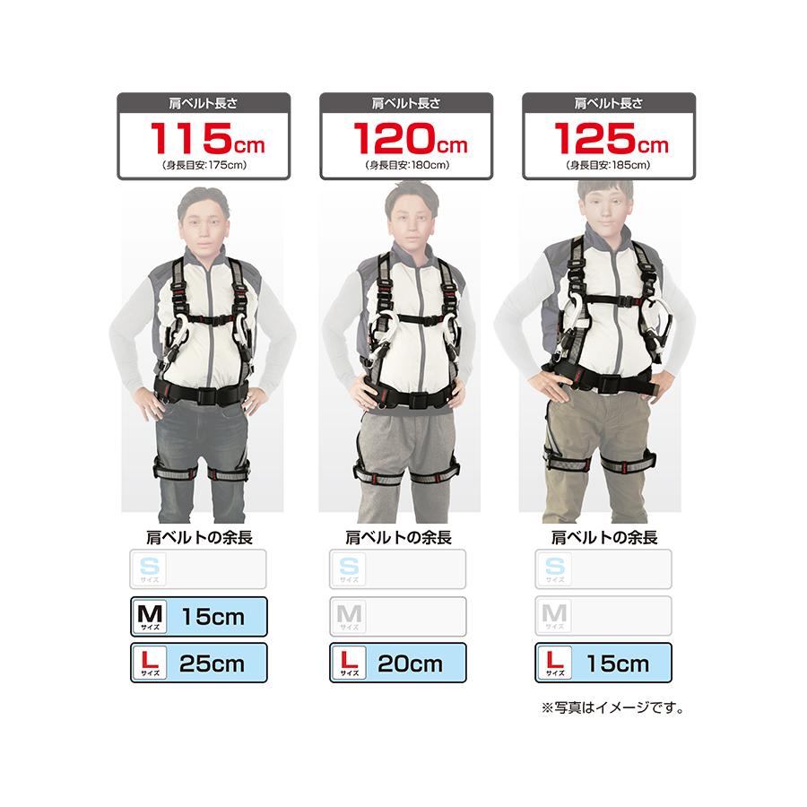 Tajima フルハーネス3点セット Mサイズ ランヤード一体型 Tajima フルハーネス3点セット Mサイズ ランヤード一体型