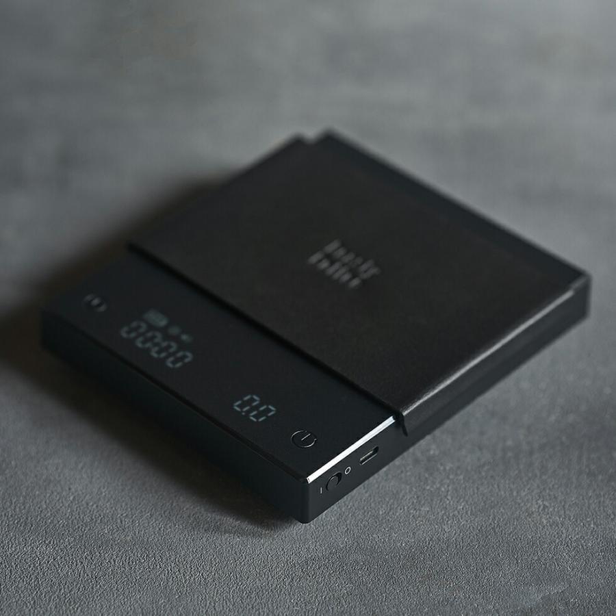 0.1g単位 ドリップスケール デジタルスケール ビースティーコーヒー アマダナ コーヒースケール ブラックレザー　Beasty Coffee by amadana COFFEE SCALE | amadana