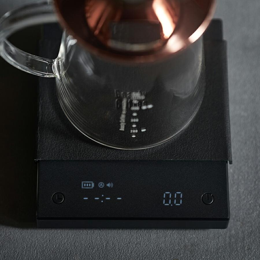 0.1g単位 ドリップスケール デジタルスケール ビースティーコーヒー アマダナ コーヒースケール ブラックレザー　Beasty Coffee by amadana COFFEE SCALE | amadana | 02