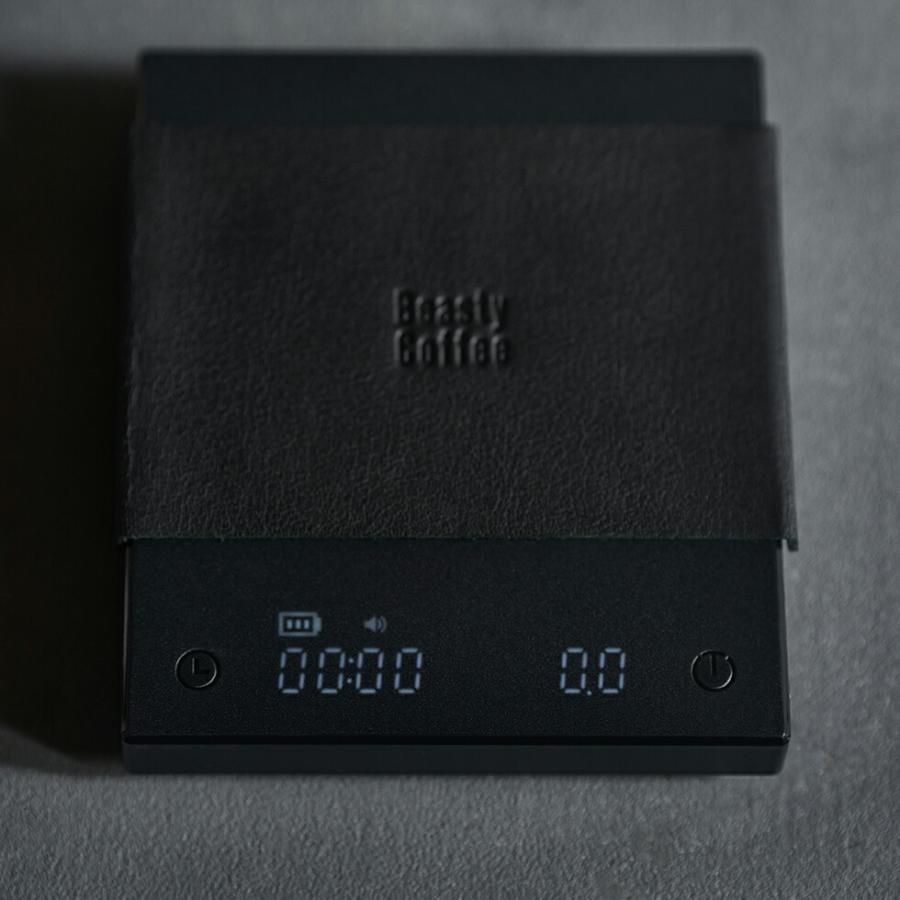 0.1g単位 ドリップスケール デジタルスケール ビースティーコーヒー アマダナ コーヒースケール ブラックレザー　Beasty Coffee by amadana COFFEE SCALE | amadana | 03
