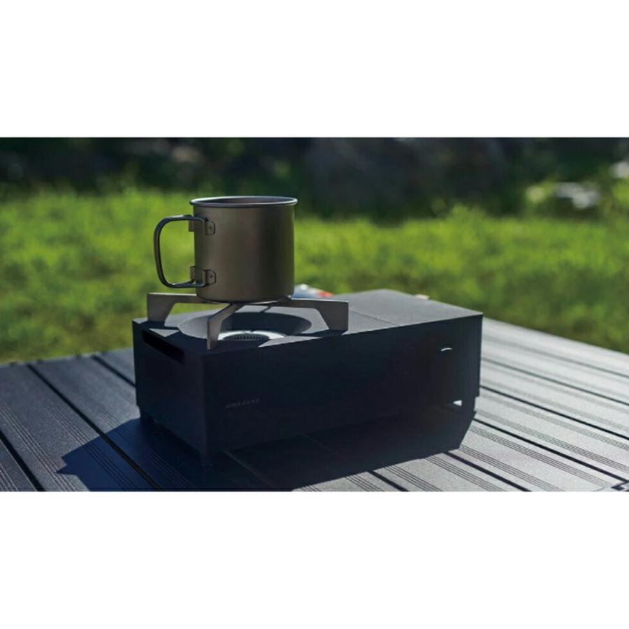 amadana CASSETTE CONRO アマダナ カセットコンロ フルアルミダイキャストボディ 小型カセットコンロ 高火力 屋外 屋内 カセットガス ブラック キャンプ CAMP … | amadana | 01