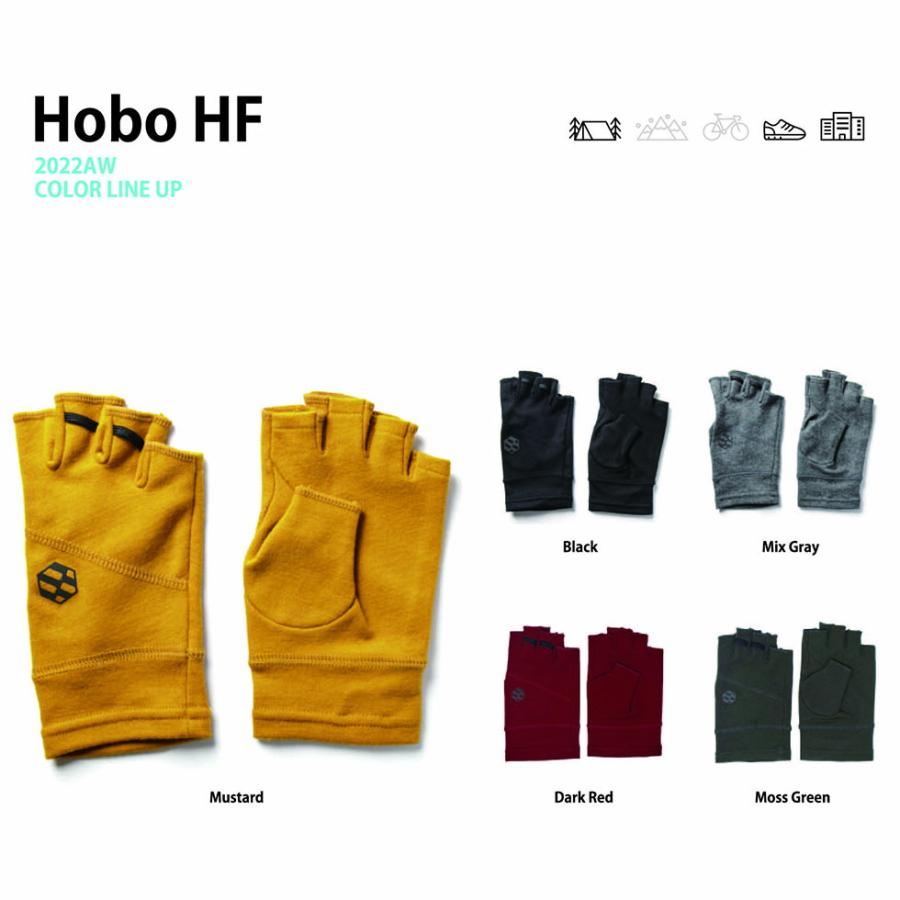 ハンズオングリップ Handson grip Hobo HF ホーボーエイチエフ 手袋 グローブ インナーグローブ メリノウール ハーフカット 登山 ショートカフス フィンガーレ… | grove