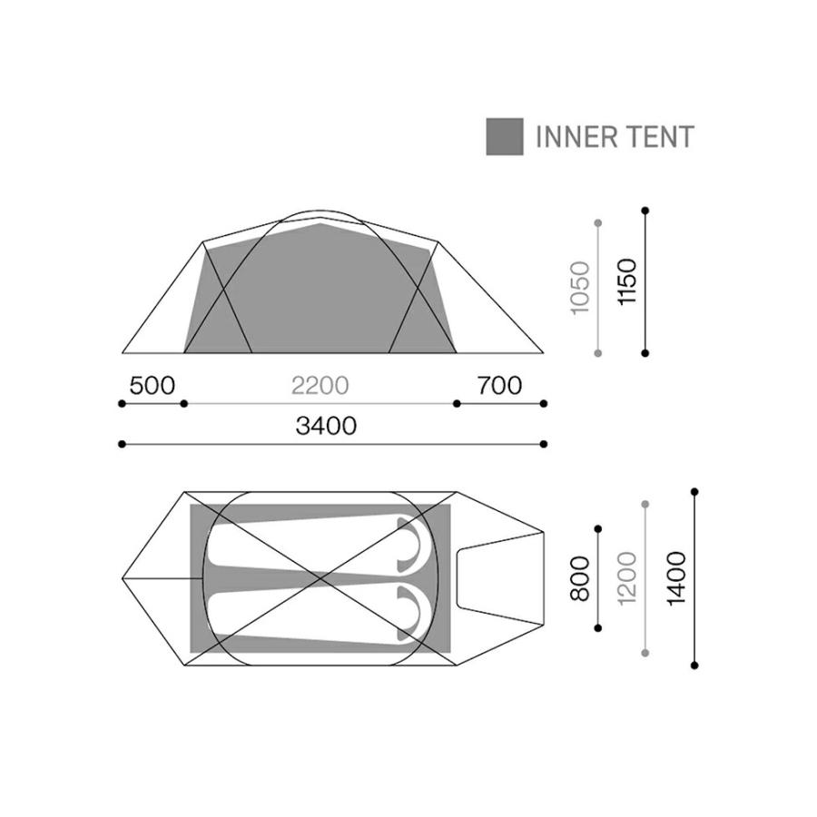 ムラコ muraco NORM 2P ノーム2ピー TE0010BK TE0010GY BLACK GREY ファミリーキャンプ Tent Camping 2P | muraco | 01