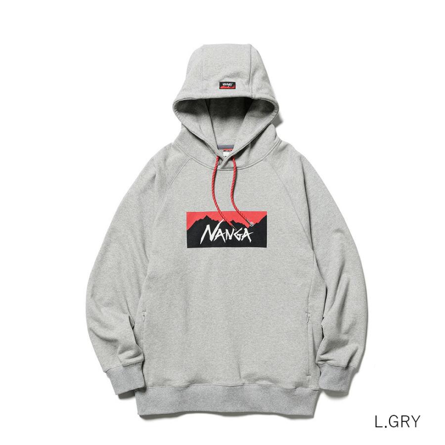 NANGA ナンガ ECO HYBRID BOX LOGO SWEAT HOODIE エコハイブリッドボックスロゴスウェットフーディー｜everfield｜03