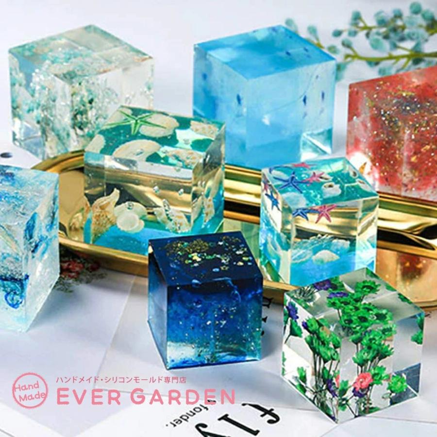 正方形 3個セット レジン シリコンモールド ネックレス アクセサリー