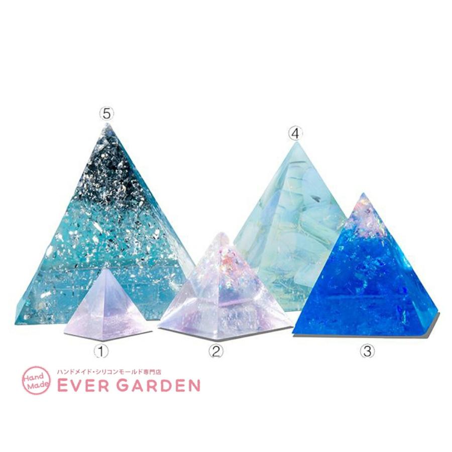 りりcレジンピラミッドとパンダ置物セット レジン ピラミッド 5個セット シリコンモールド ネックレス