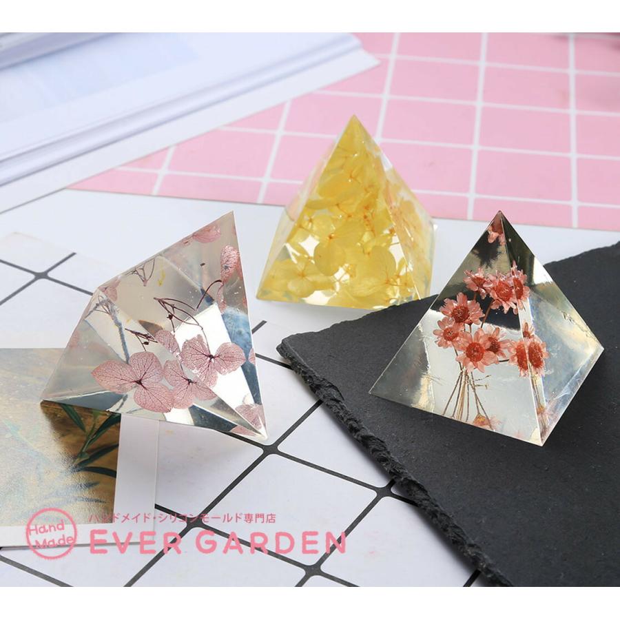レジン ピラミッド 5個セット シリコンモールド ネックレス
