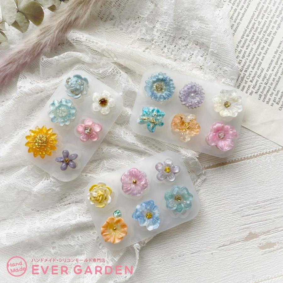 花 18種類 レジン シリコンモールド オルゴナイト uvレジン アロマ