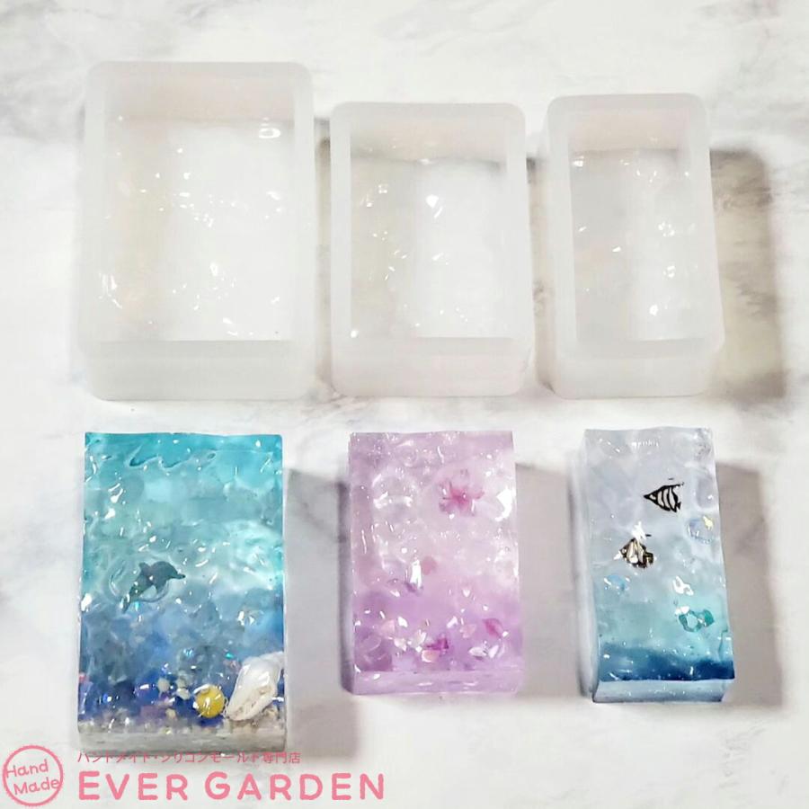 レジン 波模様 6個セット 正方形 長方形 三角 丸 シリコン レジン 波模様 6個セット 正方形 長方形 三角 丸 シリコン