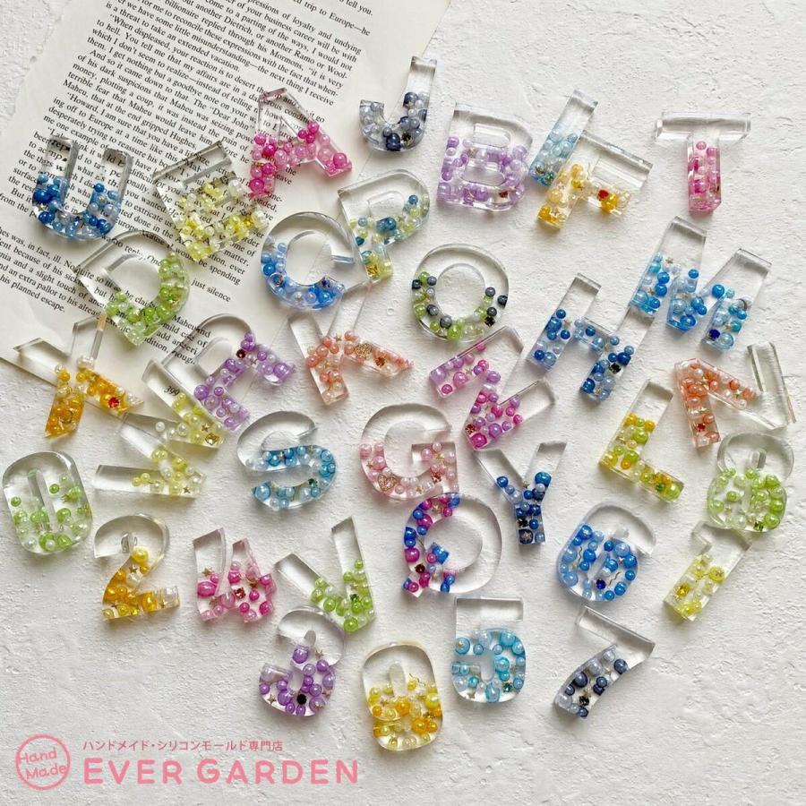 レジン アルファベット 数字 英字 シリコンモールド ネックレス
