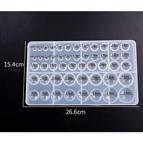 レジン 丸 半円 宝石 シリコンモールド ネックレス アクセサリー