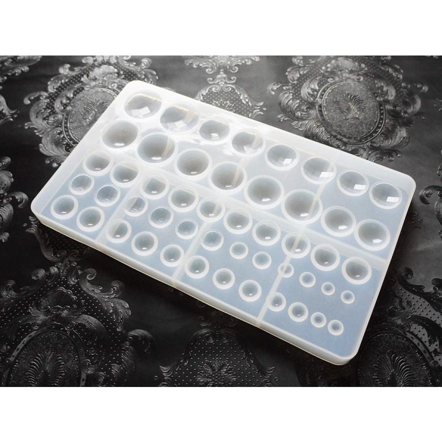 レジン 丸 半円 宝石 シリコンモールド ネックレス アクセサリー