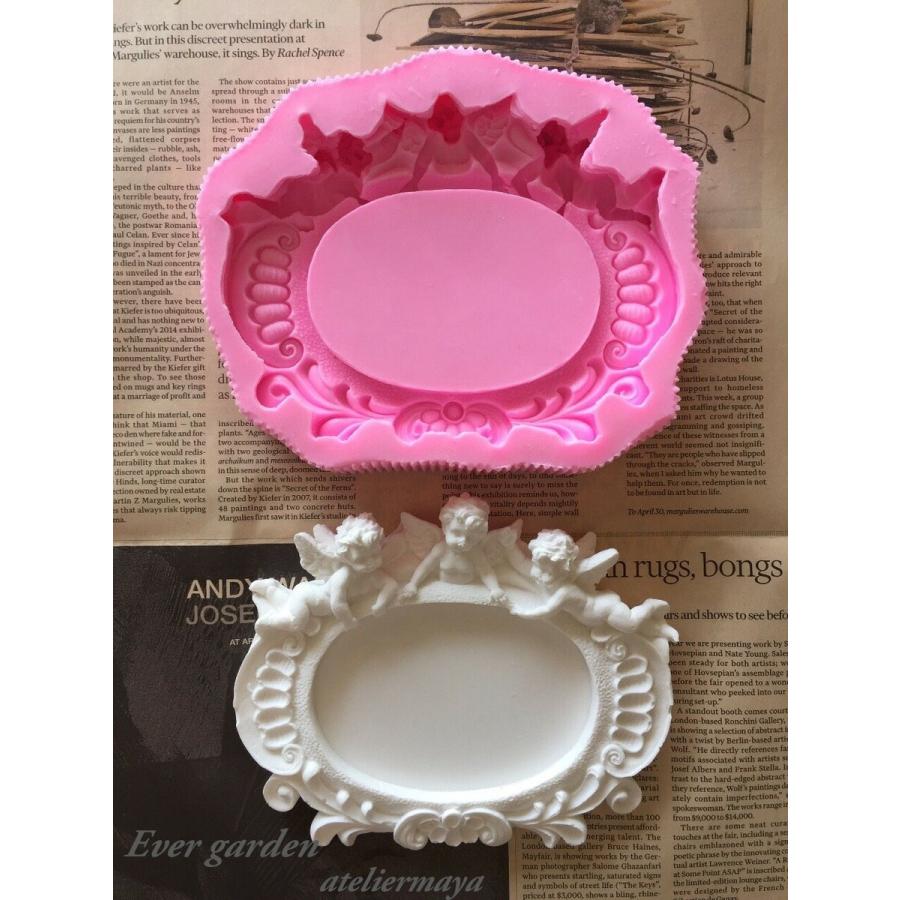 天使 フレーム 額縁 エンジェル シリコンモールド アロマハイ