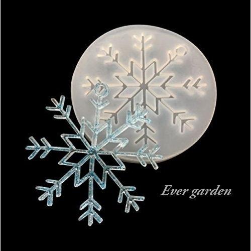 レジン 雪 結晶 3個セット シリコンモールド ネックレス アクセサリー