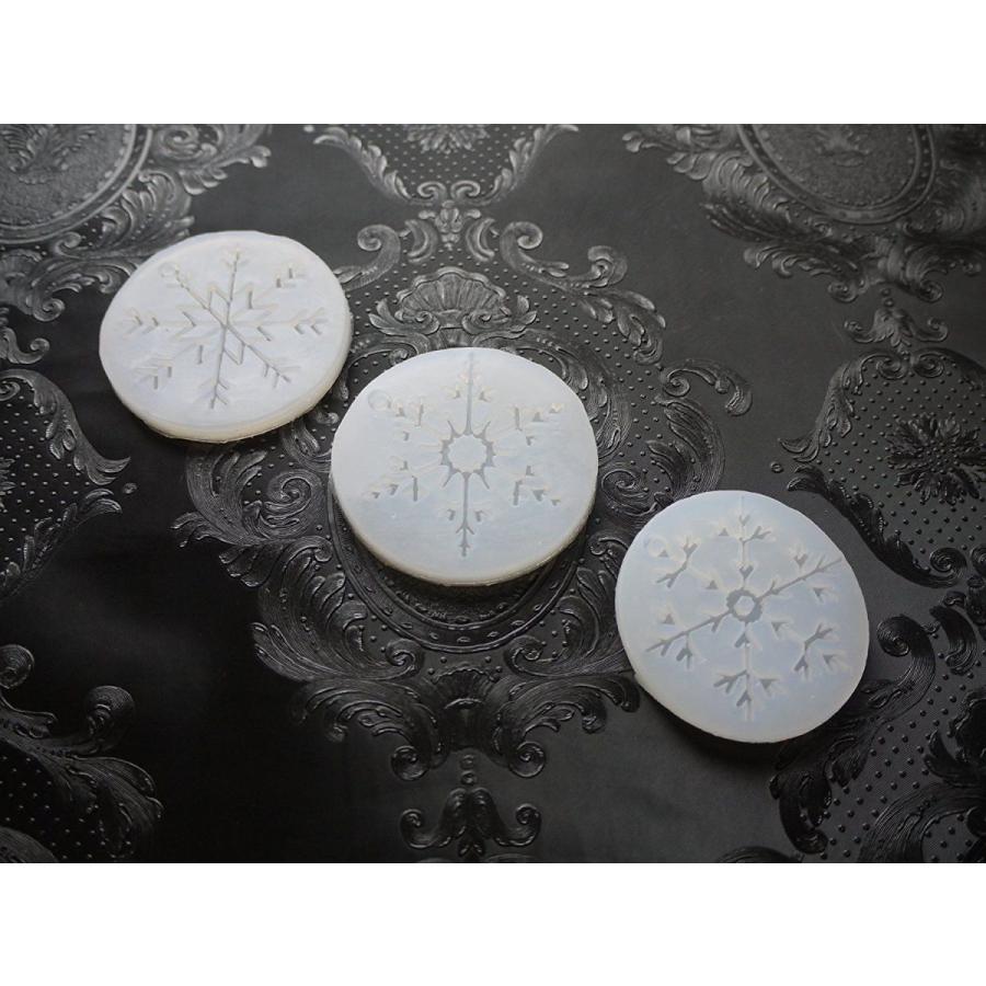レジン 雪 結晶 3個セット シリコンモールド ネックレス アクセサリー