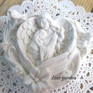 花 と マリア様 天使 エンジェル シリコンモールド アロマハイストーン