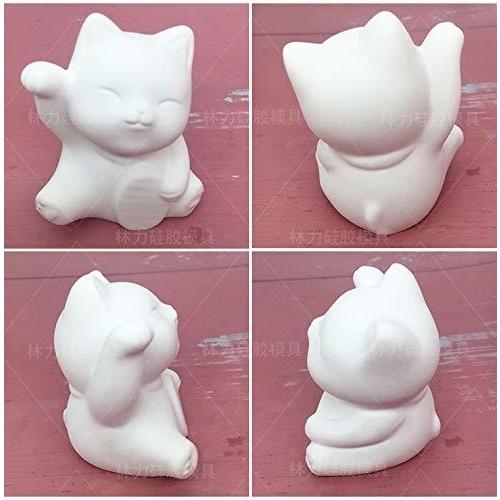 シリコンモールド 猫 招き猫 ネコ 動物 アロマストーン 石鹸