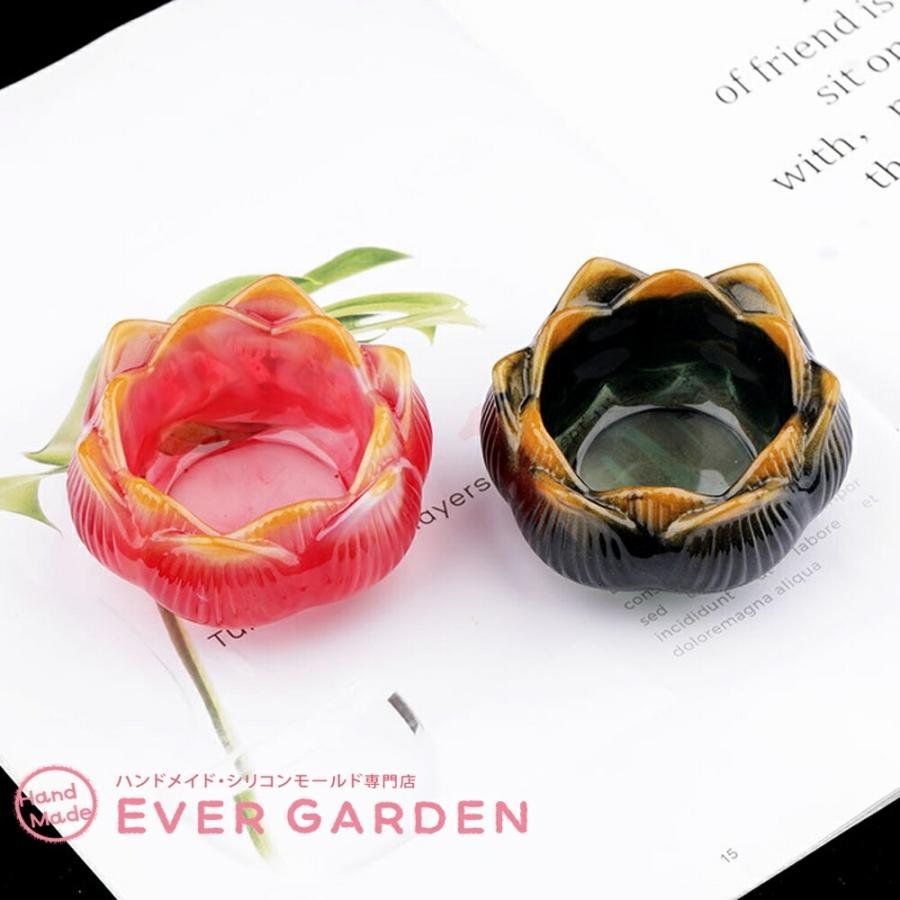 シリコンモールド 蓮 はす 花 小物入れ 宝石箱 レジン UVレジン