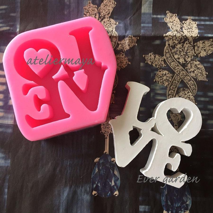 LOVE 立体 ハート アルファベット 英字 シリコンモールド レジン