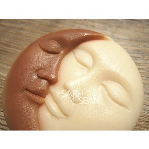 月 人 顔 シリコンモールド 型 抜き型 手作り 石鹸 レジン 樹脂 粘土