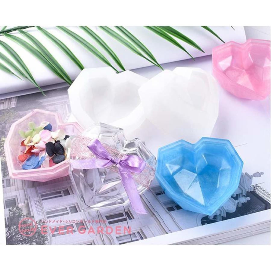 ハート ジュエリーボックス レジン シリコンモールド 宝石 箱 小物入れ