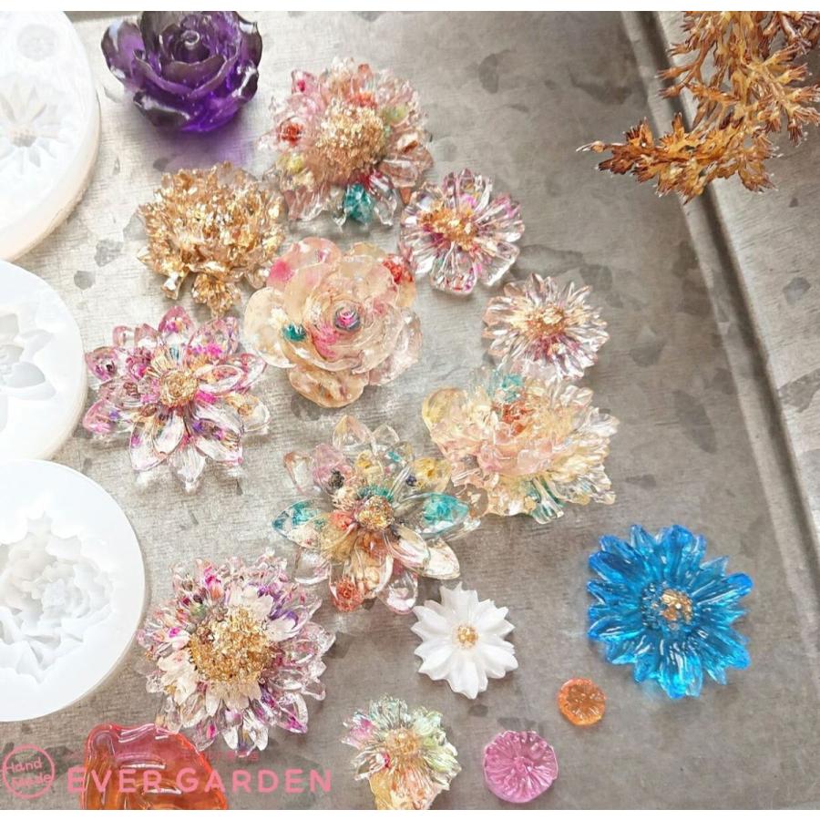 レジン 立体 花 10種類 バラ 薔薇 葉っぱ リーフ シリコンモールド オルゴナイト uvレジン アロマストーン 石膏 手作り 石鹸 キャンドル 樹脂 粘土｜evergarden｜07