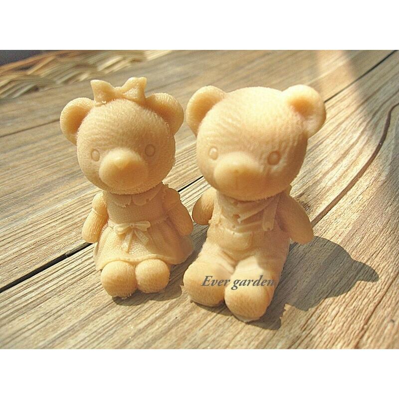 熊 クマ ペア ベアー シリコンモールド アロマハイストーン 手作り