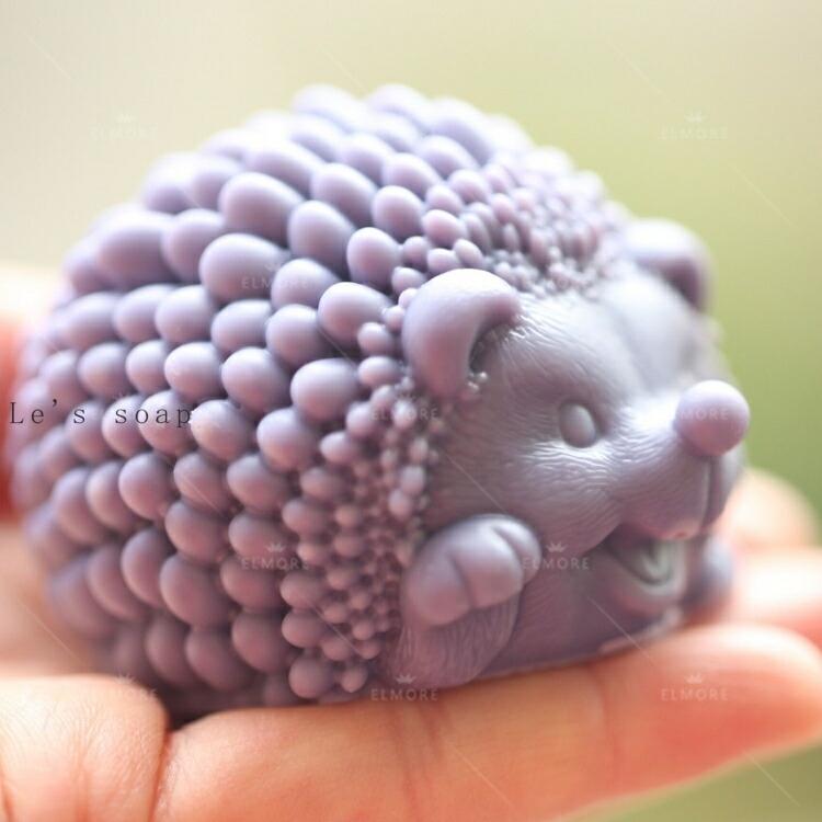 シリコンモールド ハリネズミ 立体 動物 レジン アロマストーン 石鹸