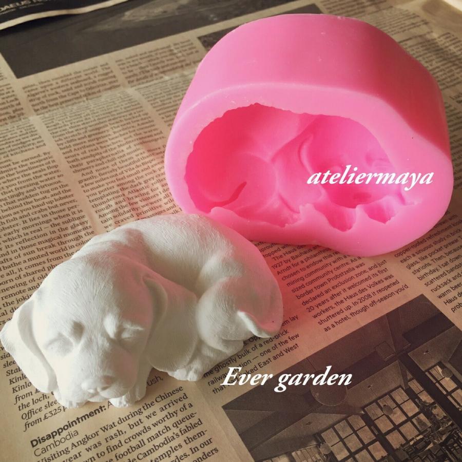 犬 立体 動物 シリコンモールド レジン アロマストーン 手作り 石鹸
