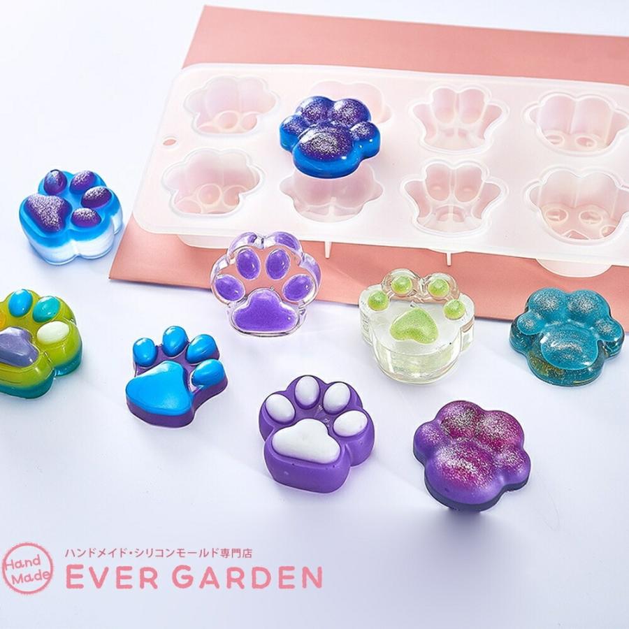 肉球 猫 シリコンモールド レジン アロマストーン 石膏 手作り 石鹸