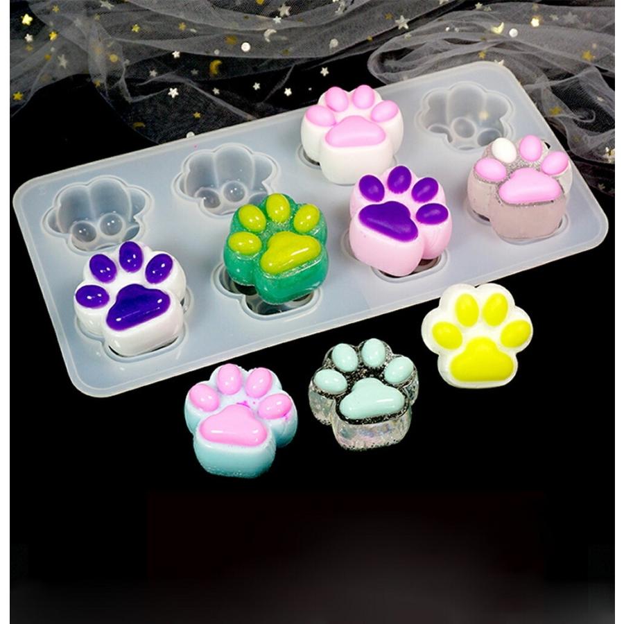 肉球 猫 シリコンモールド レジン アロマストーン 石膏 手作り 石鹸