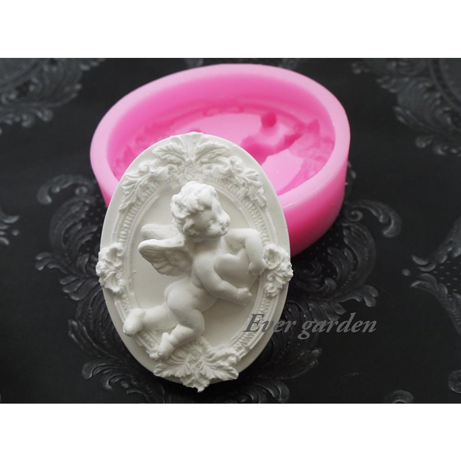 天使 2 エンジェル 妖精 ハート シリコンモールド アロマハイストーン